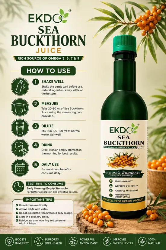 100% Natural Sea Buckthorn 500ML Pake of 2