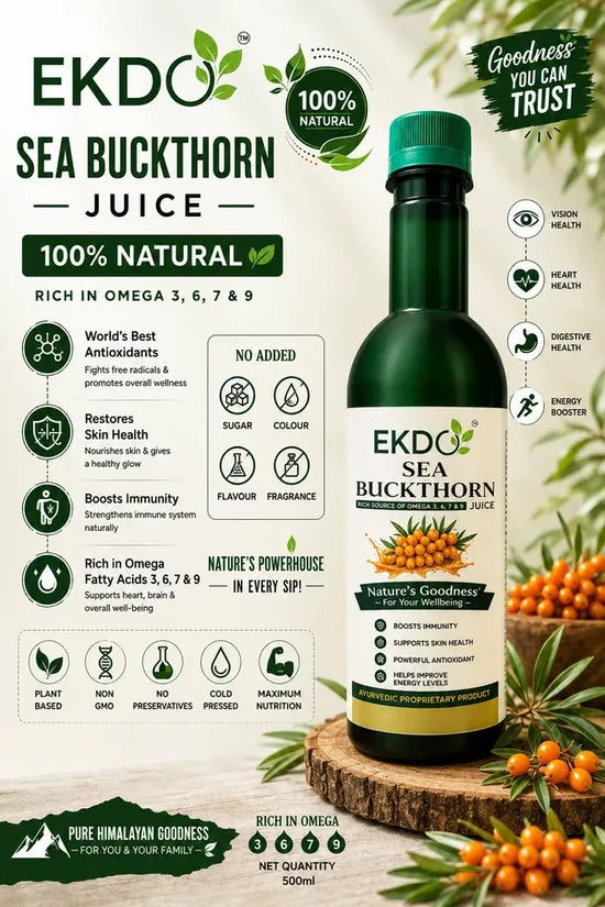 100% Natural Sea Buckthorn 500ML Pake of 2
