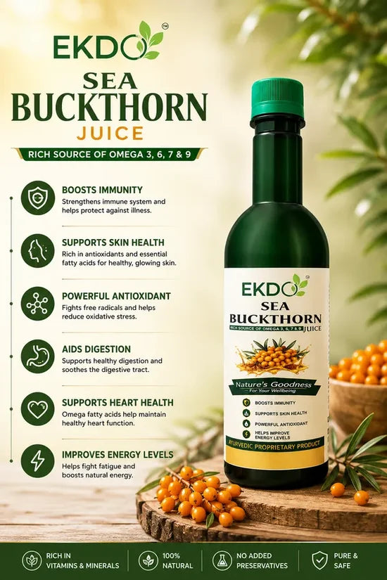 100% Natural Sea Buckthorn 500ML Pake of 2